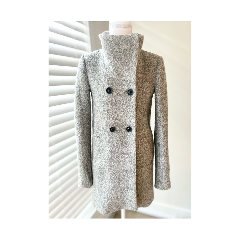 Only Women's Textured Gray Pea Coat